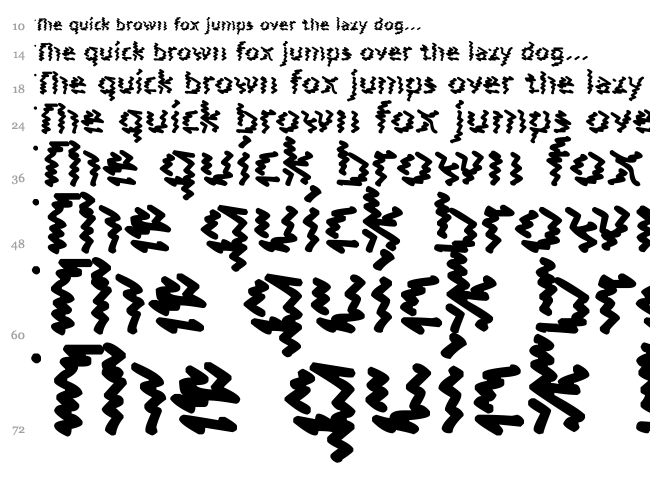 Astral Wave font waterfall